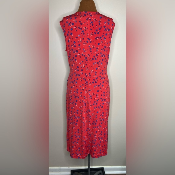 Banana Republic Print Twist Faux Wrap Sleeveless Dress Size Medium - Picture 4 of 8